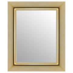 Espejo rectangular pequeño Kartell Francois Ghost dorado de Philippe Starck