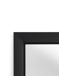 Kartell Small Rectangular Francois Ghost Mirror in Mat Black by Philippe Starck