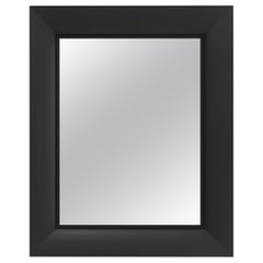 Kartell Small Rectangular Francois Ghost Mirror in Mat Black by Philippe Starck