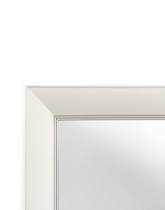 Kartell Small Rectangular Francois Ghost Mirror in Mat White by Philippe Starck