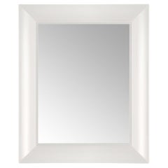 Espejo rectangular pequeño Kartell Francois Ghost en blanco de Philippe Starck