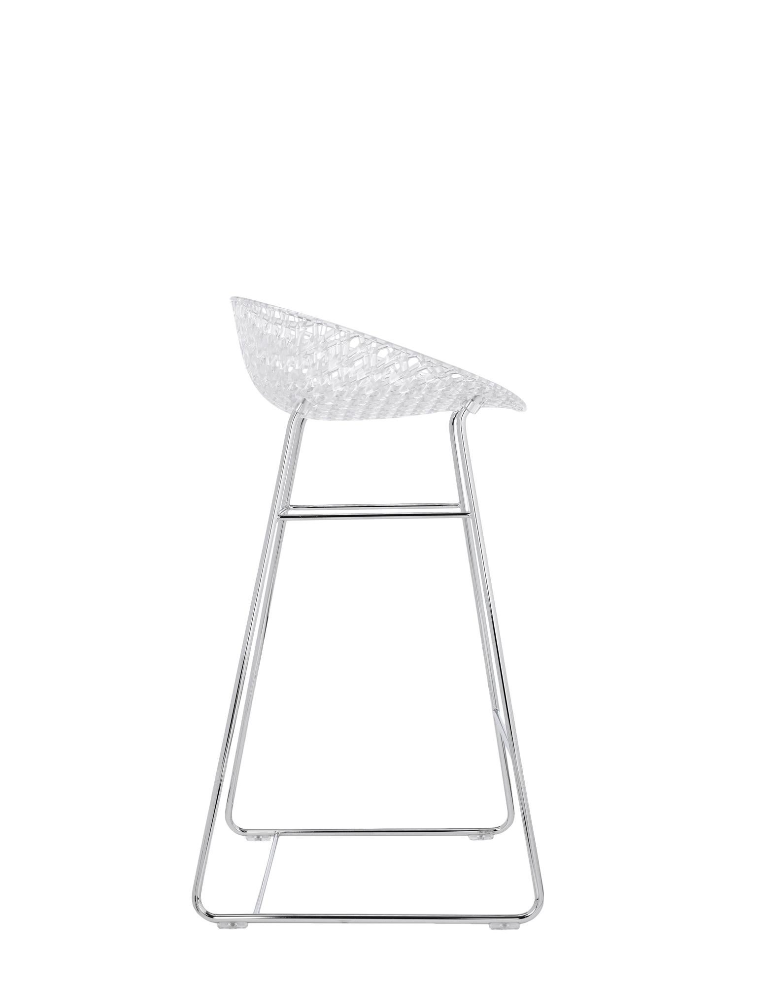 Kartell Smatrik Stool in White by Tokujin Yoshioka In New Condition For Sale In Brooklyn, NY