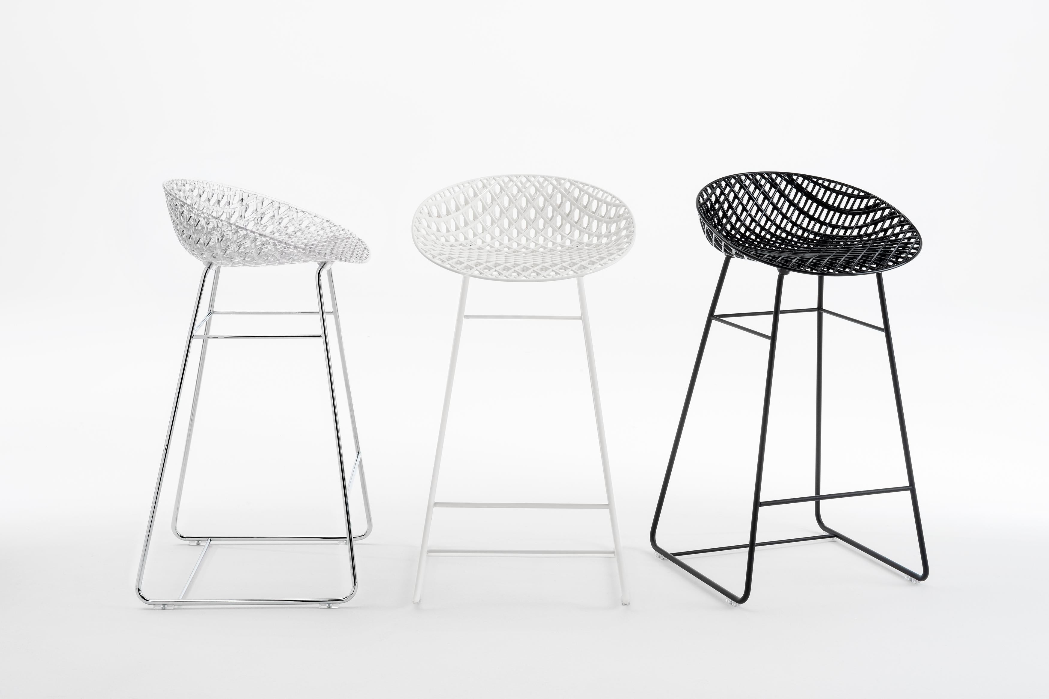 Contemporary Kartell Smatrik Stool in White by Tokujin Yoshioka For Sale