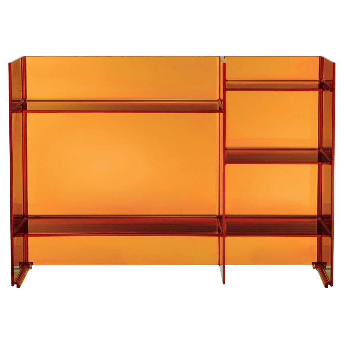 Kartell Sound Rack Modular Bookcase in Amber by Ludovica and Roberto Palomba For Sale