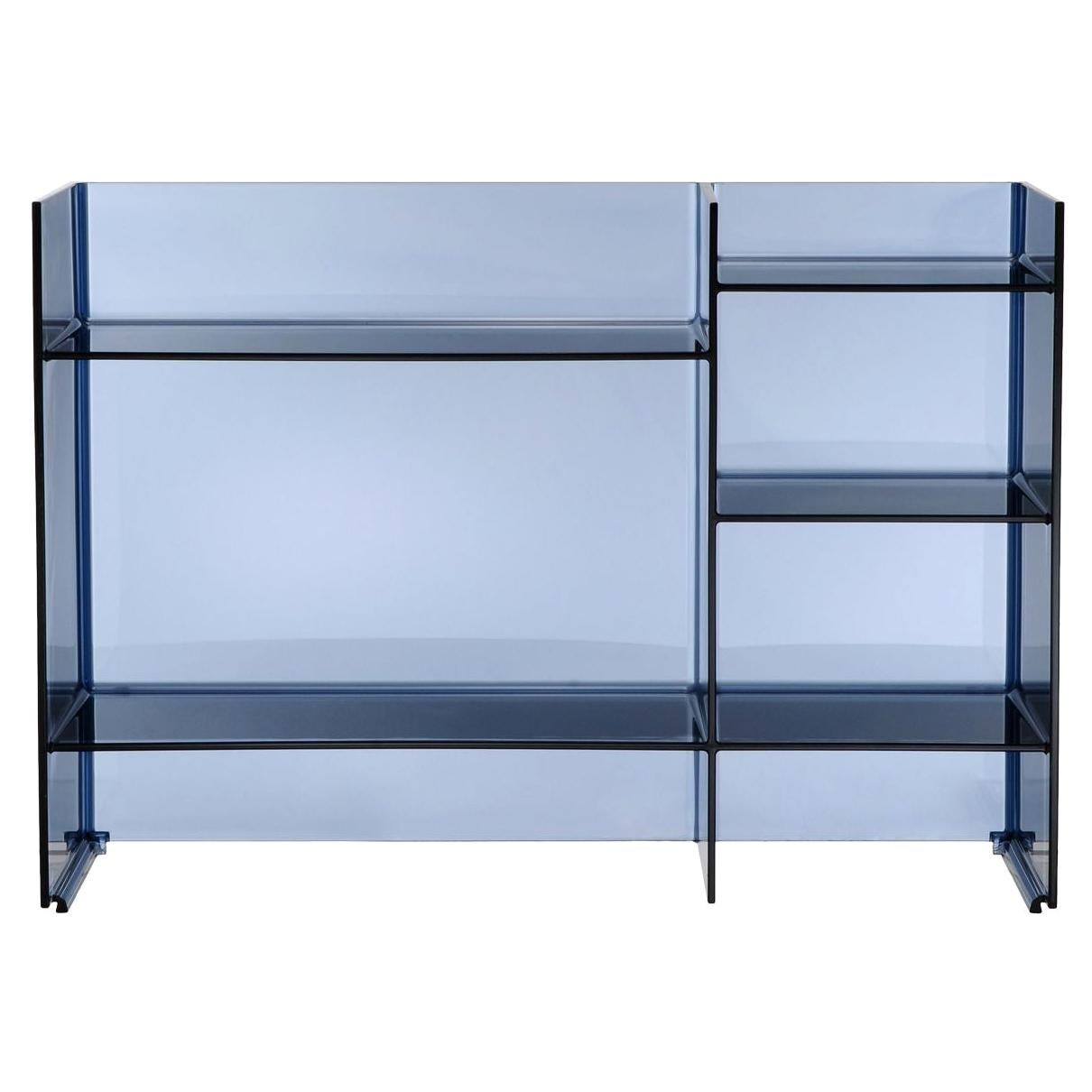 Kartell Sound Rack Modular Bookcase in Blue by Ludovica and Roberto Palomba For Sale