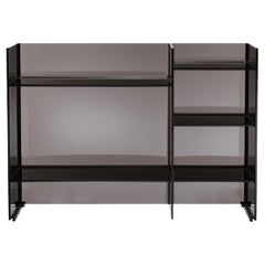 Kartell Sound Rack Modular Bookcase in Smoke by Ludovica and Roberto Palomba