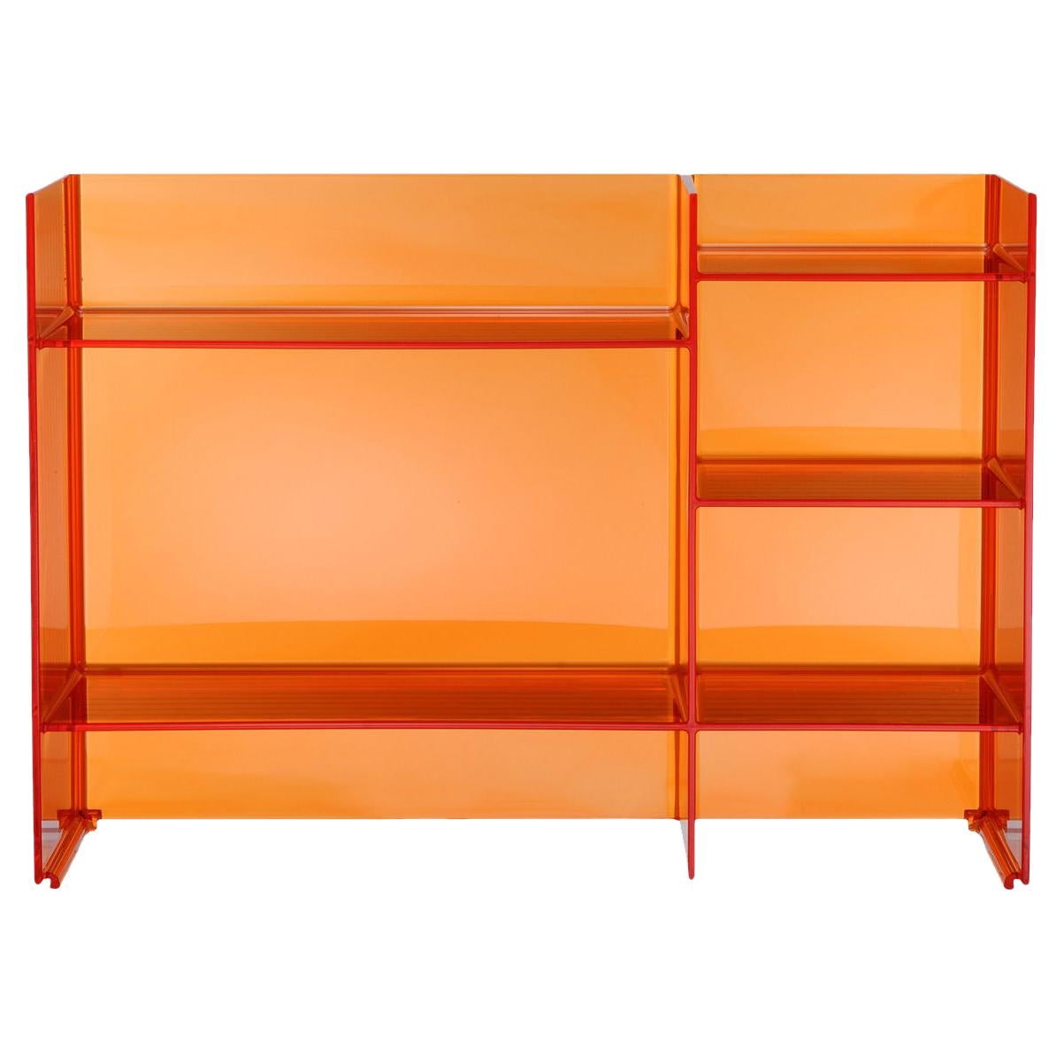 Kartell Sound Rack Modular Bookcase in Tangerine by Ludovica and Roberto Palomba