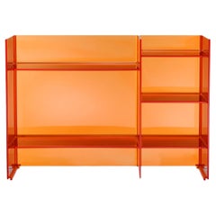 Kartell Sound Rack Modular Bookcase in Tangerine by Ludovica and Roberto Palomba