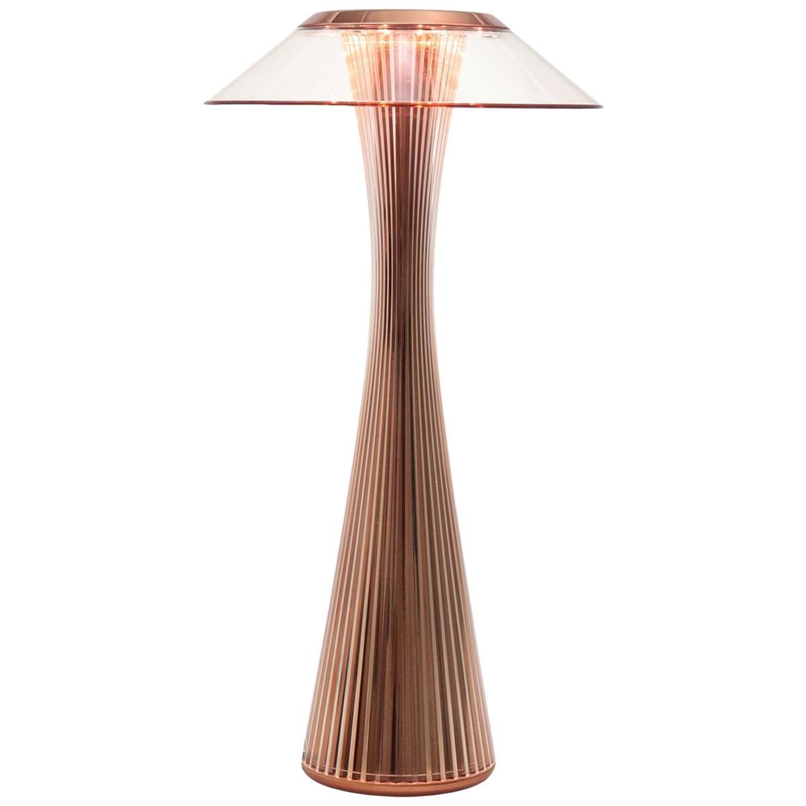Kartell Space Lamp in Copper with Clear Shade by Adam Tihany For Sale