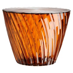 Kartell Sparkle Round Table-Stool in Amber by Tokujin Yoshioka