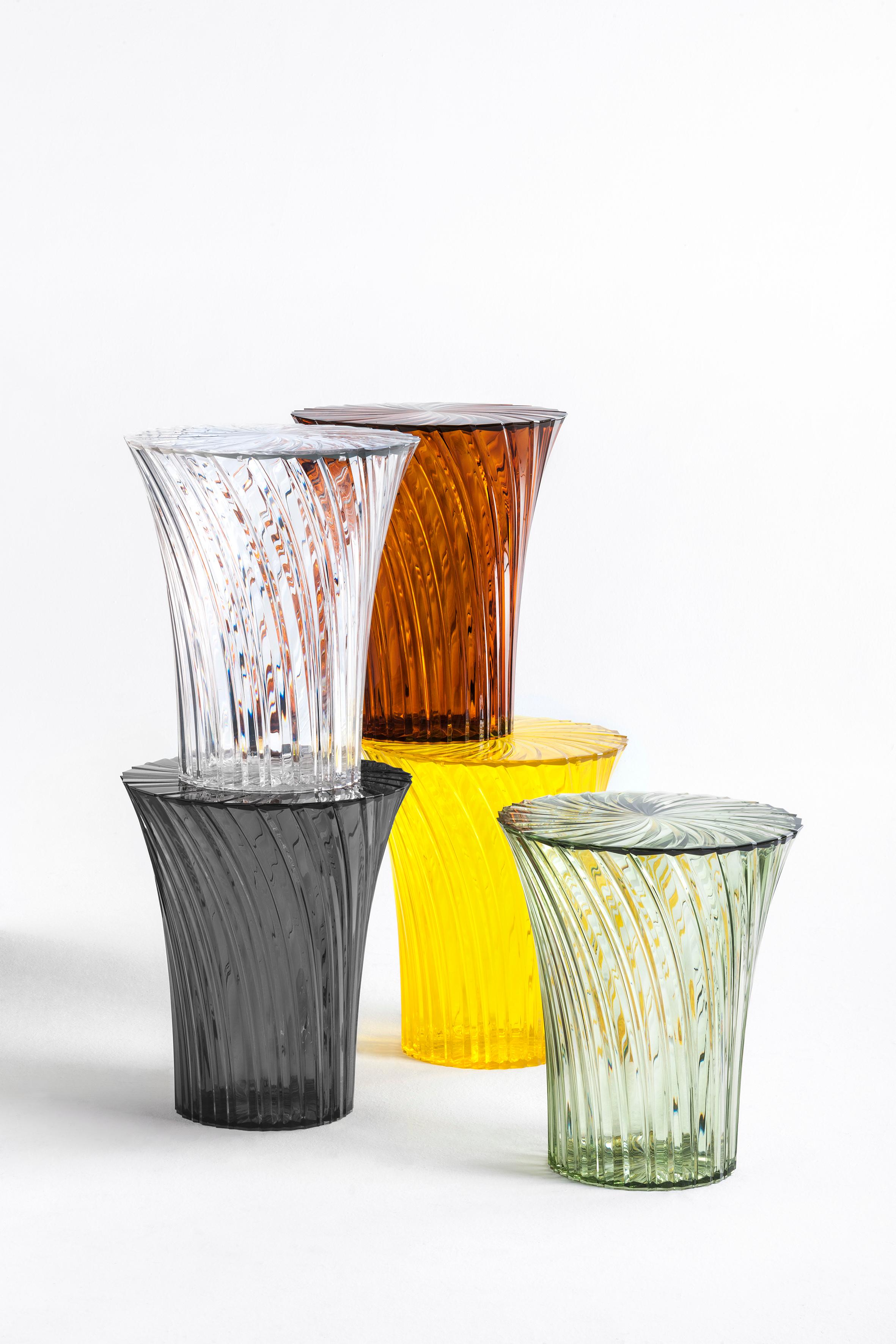 Kartell Sparkle Stool in Crystal by Tokujin Yoshioka In New Condition For Sale In Brooklyn, NY