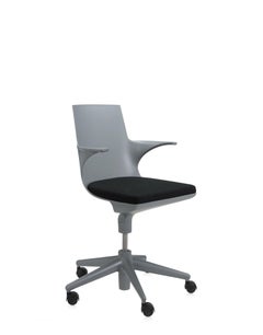 Sedia Spoon di Kartell in grigio e nero di Antonio Citterio & Toan Nguyen