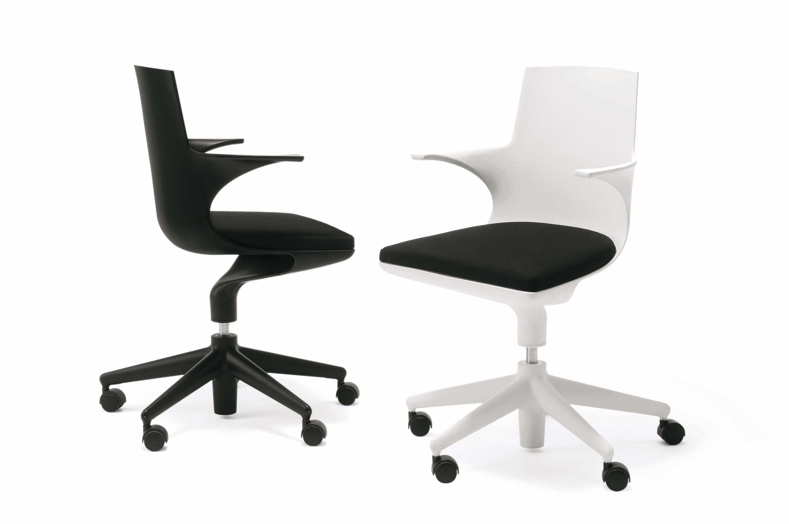 Kartell-Löffelstuhl in Weiß und Schwarz von Antonio Citterio & Toan Nguyen (Italienisch)