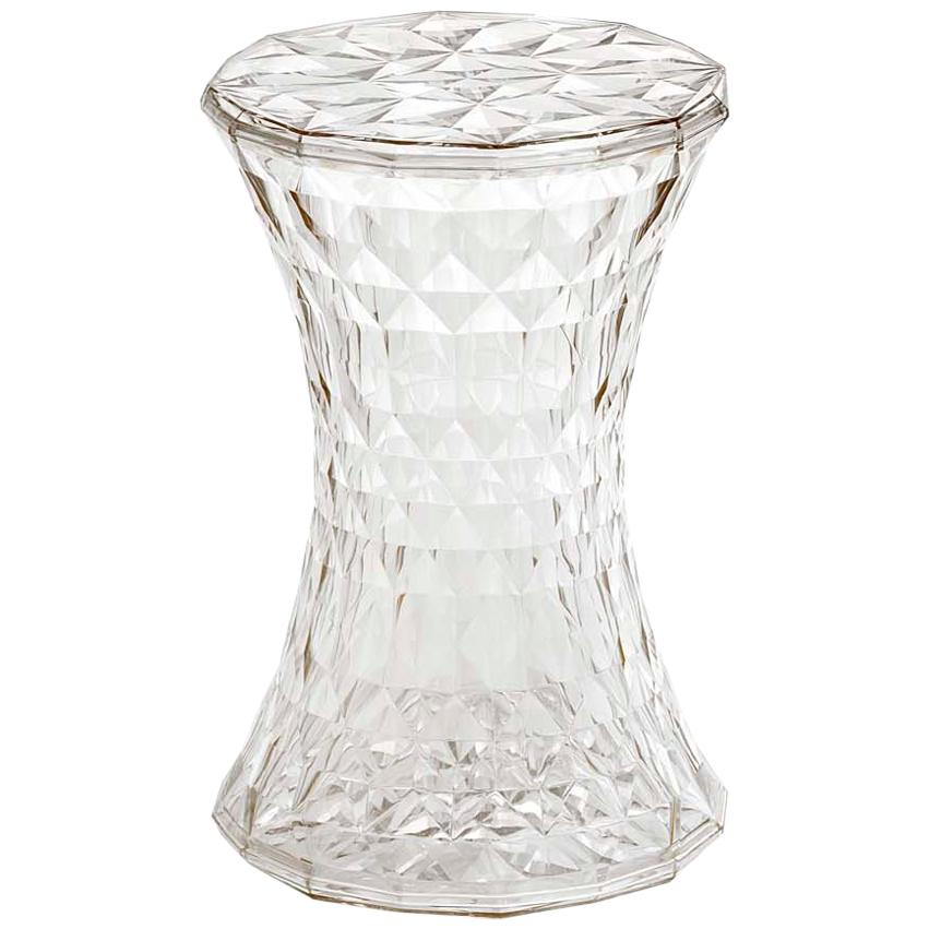 Kartell Stone Stool in Crystal by Marcel Wanders For Sale