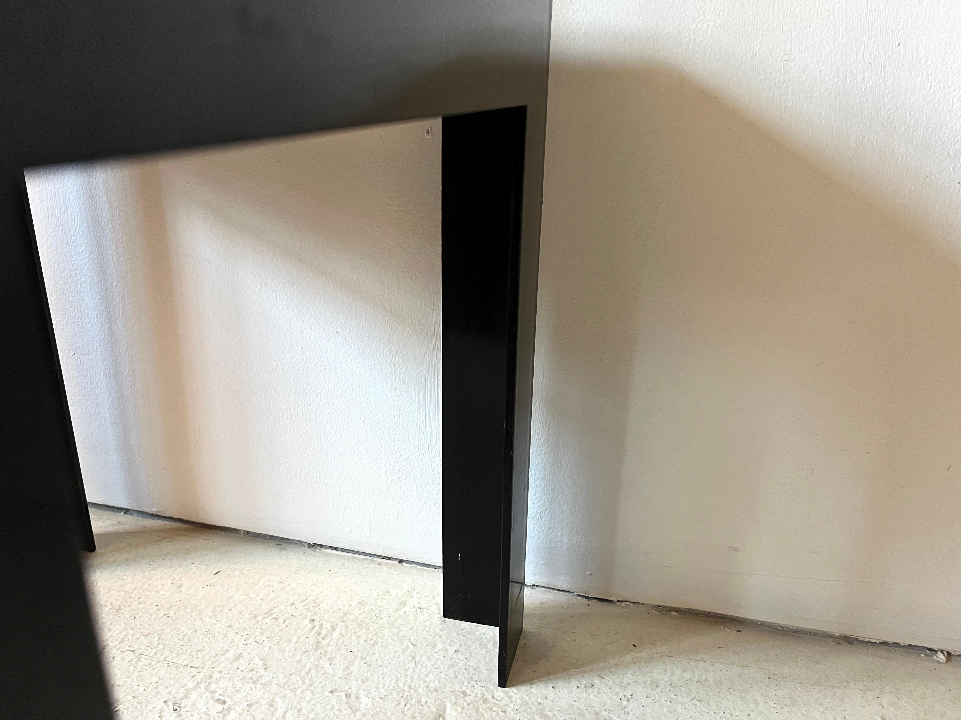 Kartell-Stil Schwarz Acryl Parsons Stil Beistelltisch, quadratisch, Vintage (Ende des 20. Jahrhunderts) im Angebot