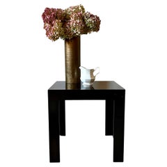 Table d'appoint de style Parsons en acrylique noir, Kartell, Square Vintage