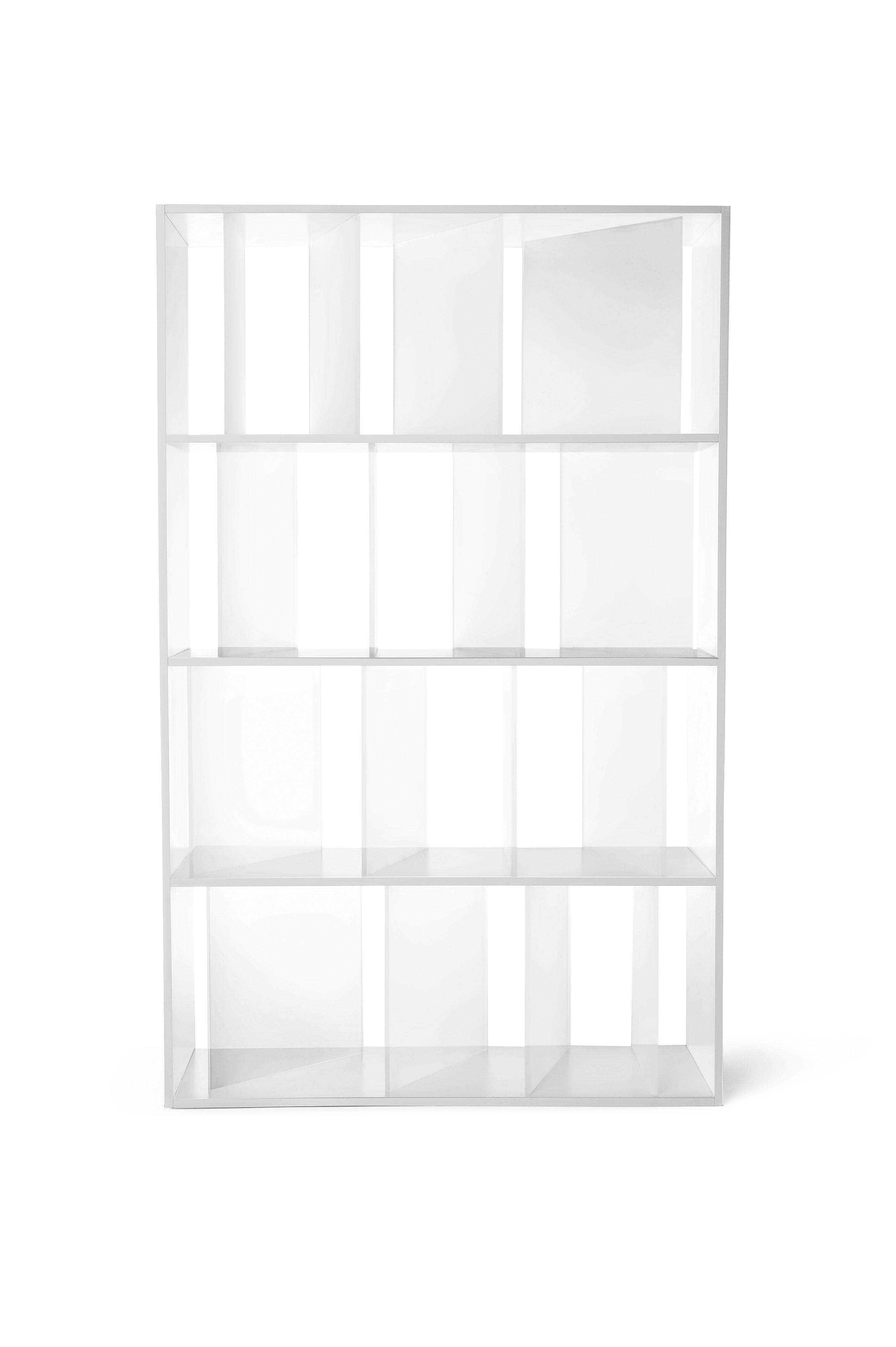 Modern Kartell Sundial Modular Bookcase in Crystal and White by Nendo For Sale