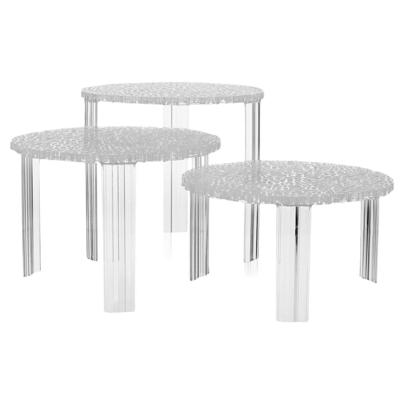 Kartell T-Table by Patricia Urquiola in Crystal For Sale