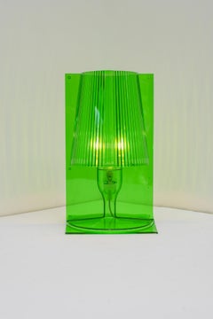 Lámpara de mesa «Take» de Kartell, diseñada por Ferruccio Laviani, de policarbonato transparente verde, 2003