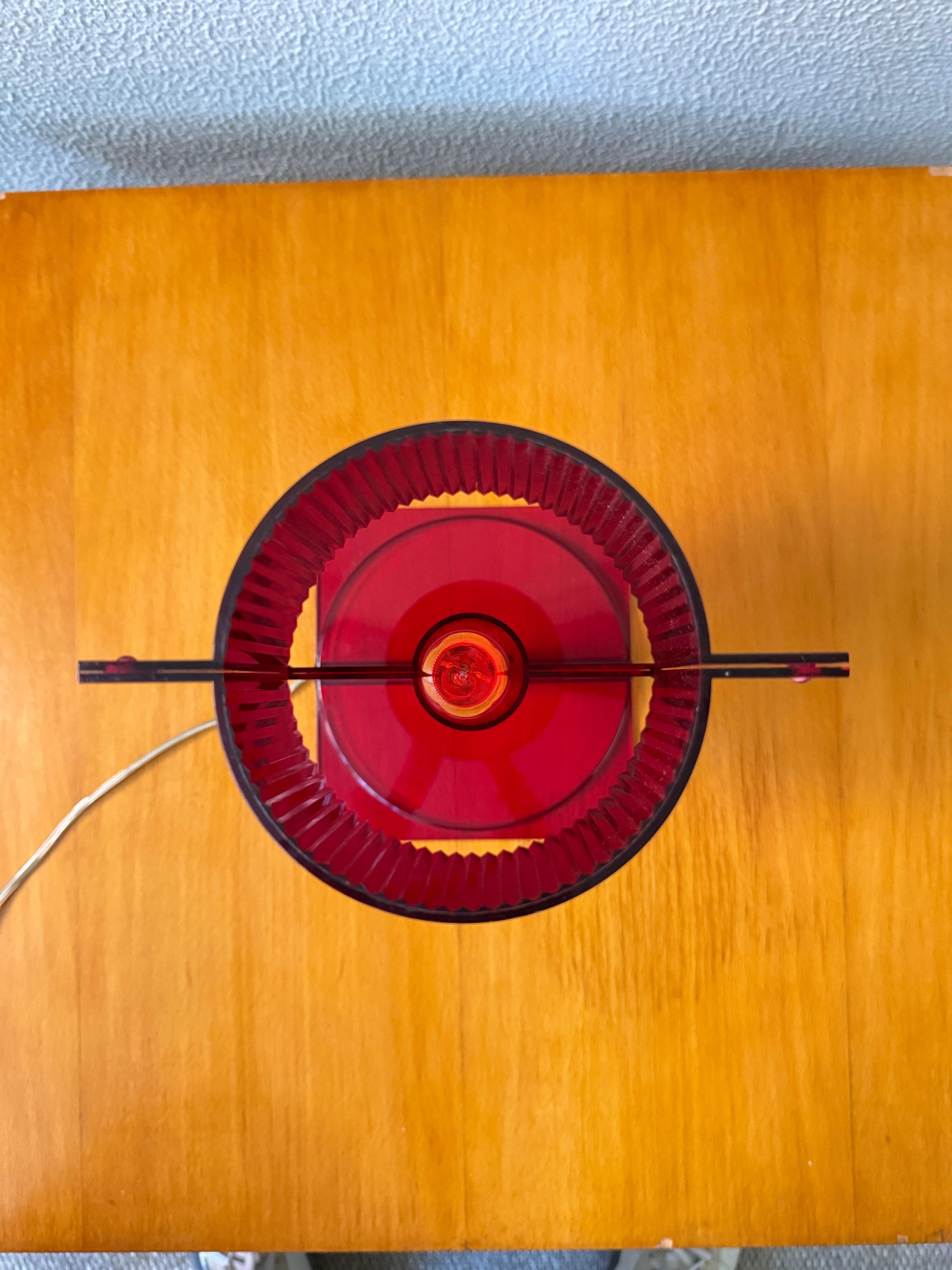 Kartell Lampada da tavolo Ferruccio Laviani Rosso Policarbonato Trasparente 2003 in vendita 5