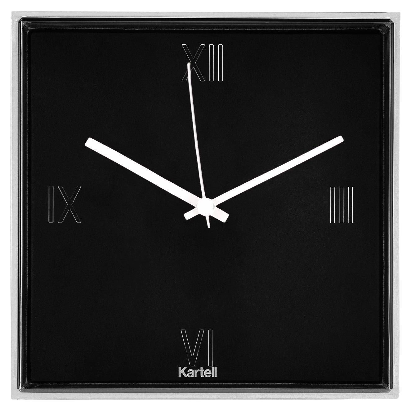 Kartell Tic & Tac Clock in Black by Philippe Starck & Eugeni Quitllet For Sale