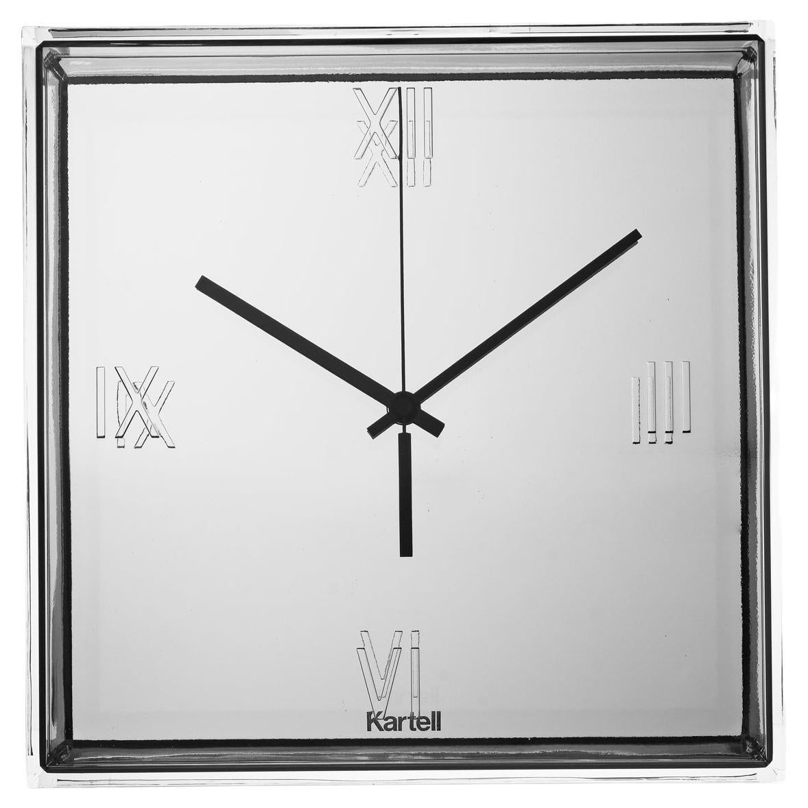 Kartell Tic & Tac Clock in Chrome by Philippe Starck & Eugeni Quitllet For Sale