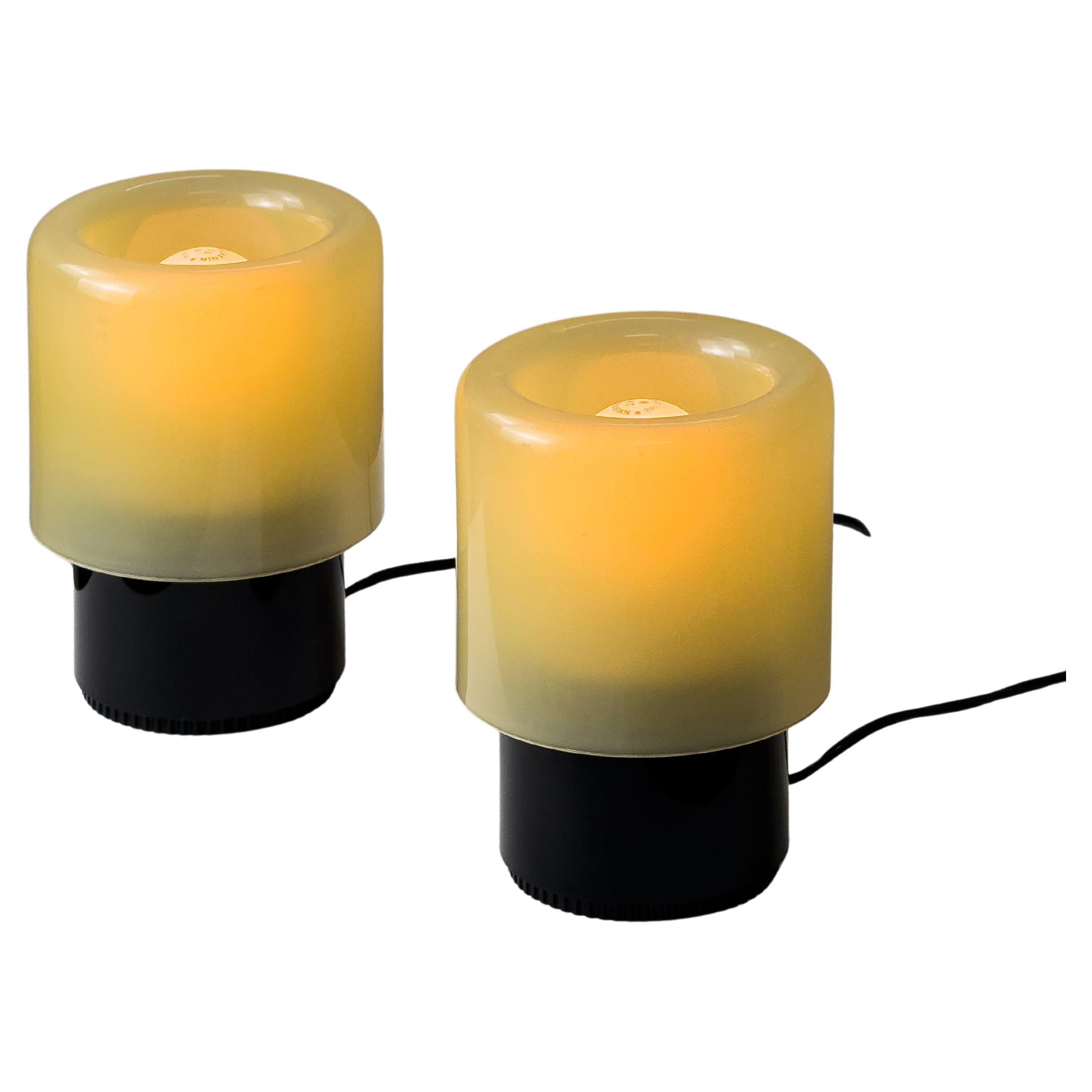 Kartell “Tic Tac” Lamps, Model KD32, designed by Giotto Stoppino, Italy, 1970s For Sale