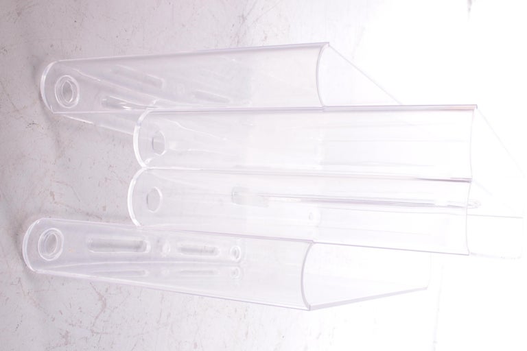 Late 20th Century Kartell Transparent Magazine Rack by Giotto Stoppino, 1970s For Sale