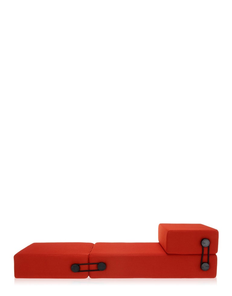 Kartell Trix Sofa Bed by Piero Lissoni in Orange For Sale at 1stDibs