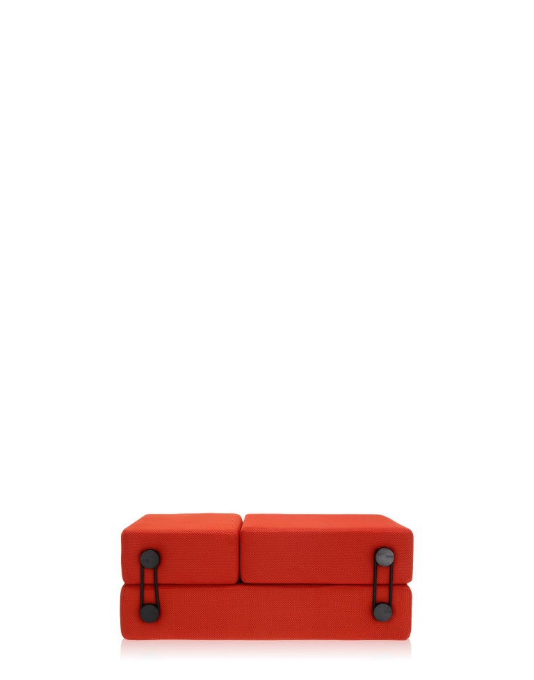 Kartell Trix Sofa Bed by Piero Lissoni in Orange For Sale at 1stDibs