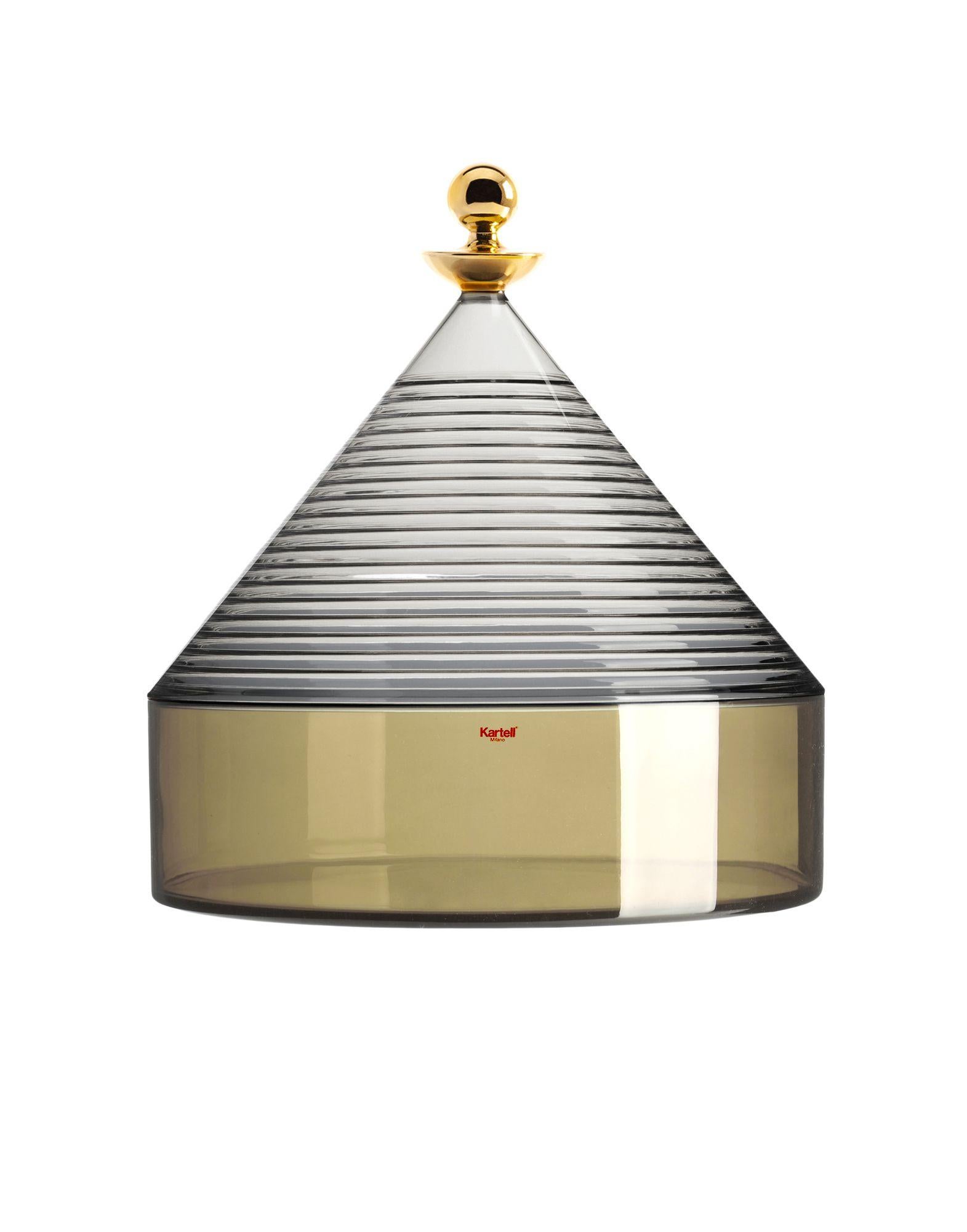 Kartell Trullo Crystal Fume by Fabio Novembre In New Condition For Sale In Brooklyn, NY