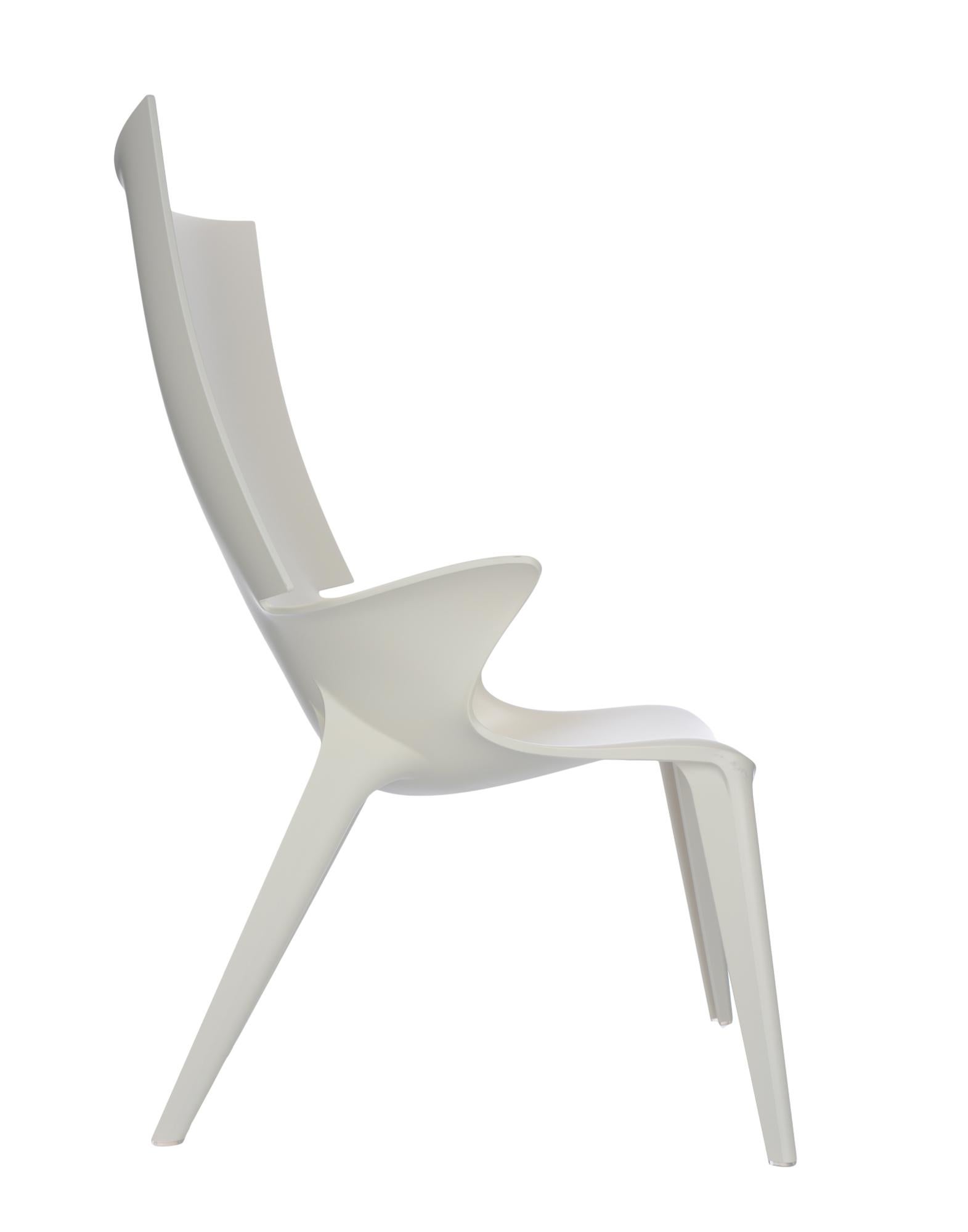 The Uncle collection designed by Philippe Starck adds the Uncle Jim armchair. The armchair echoes the lines and sinuosity of Uncle Jack and lends itself to broad range of furnishing needs.

Made of: Polycarbonate. Outdoor use.