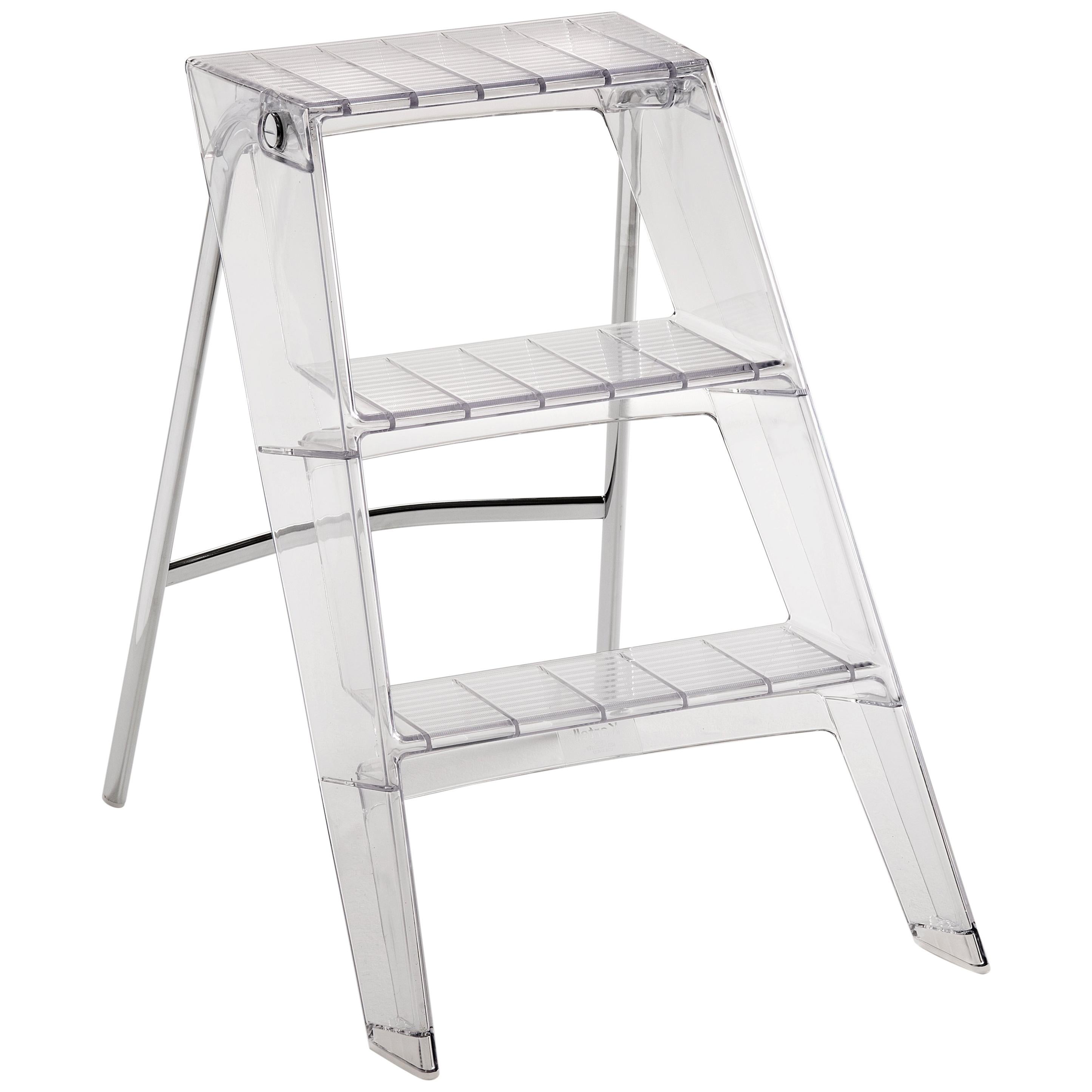 Kartell Upper Step Ladder in Crystal by Alberto Meda, Paolo Rizzatto