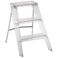 Vintage Kartell Upper Step Ladder in Crystal by Alberto Meda, Paolo Rizzatto