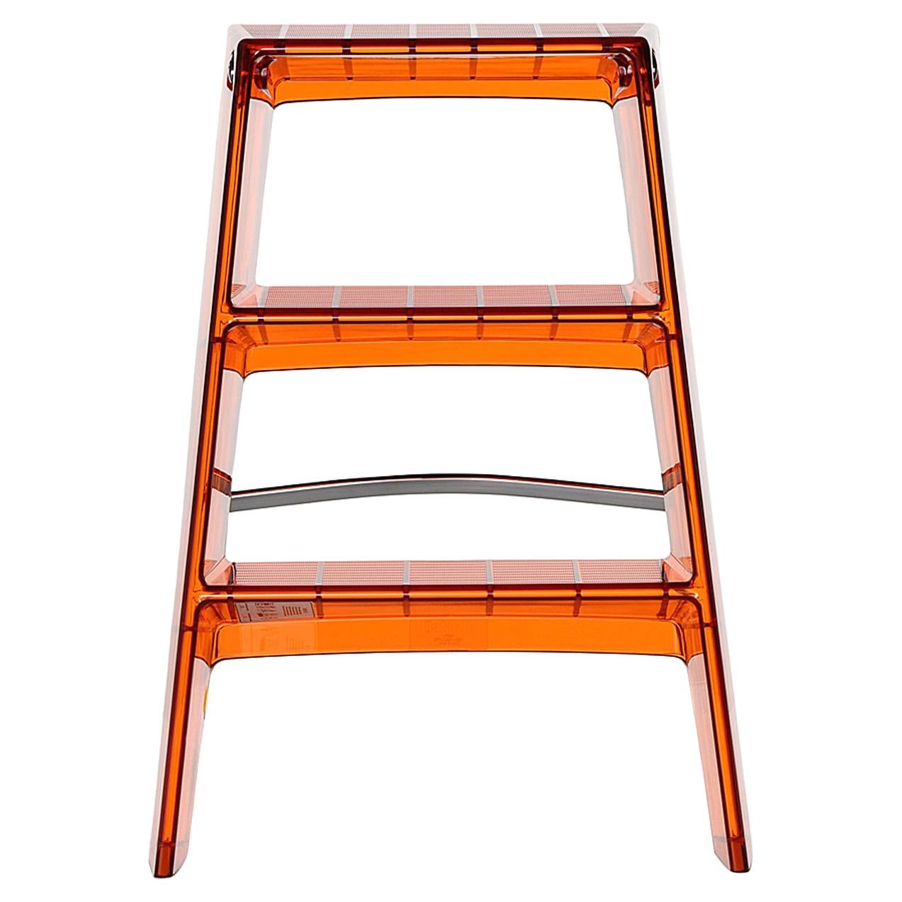 Kartell Upper Step Ladder in Orange Red by Alberto Meda, Paolo Rizzatto For Sale