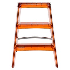 Kartell Upper Step Ladder in Orange Red by Alberto Meda, Paolo Rizzatto