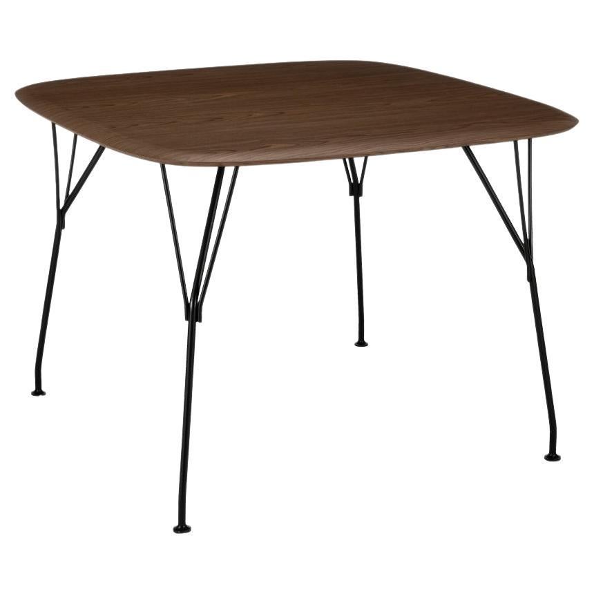 Kartell Viscount of Wood Table by Philippe Stark in Walnut and Black Frame For Sale