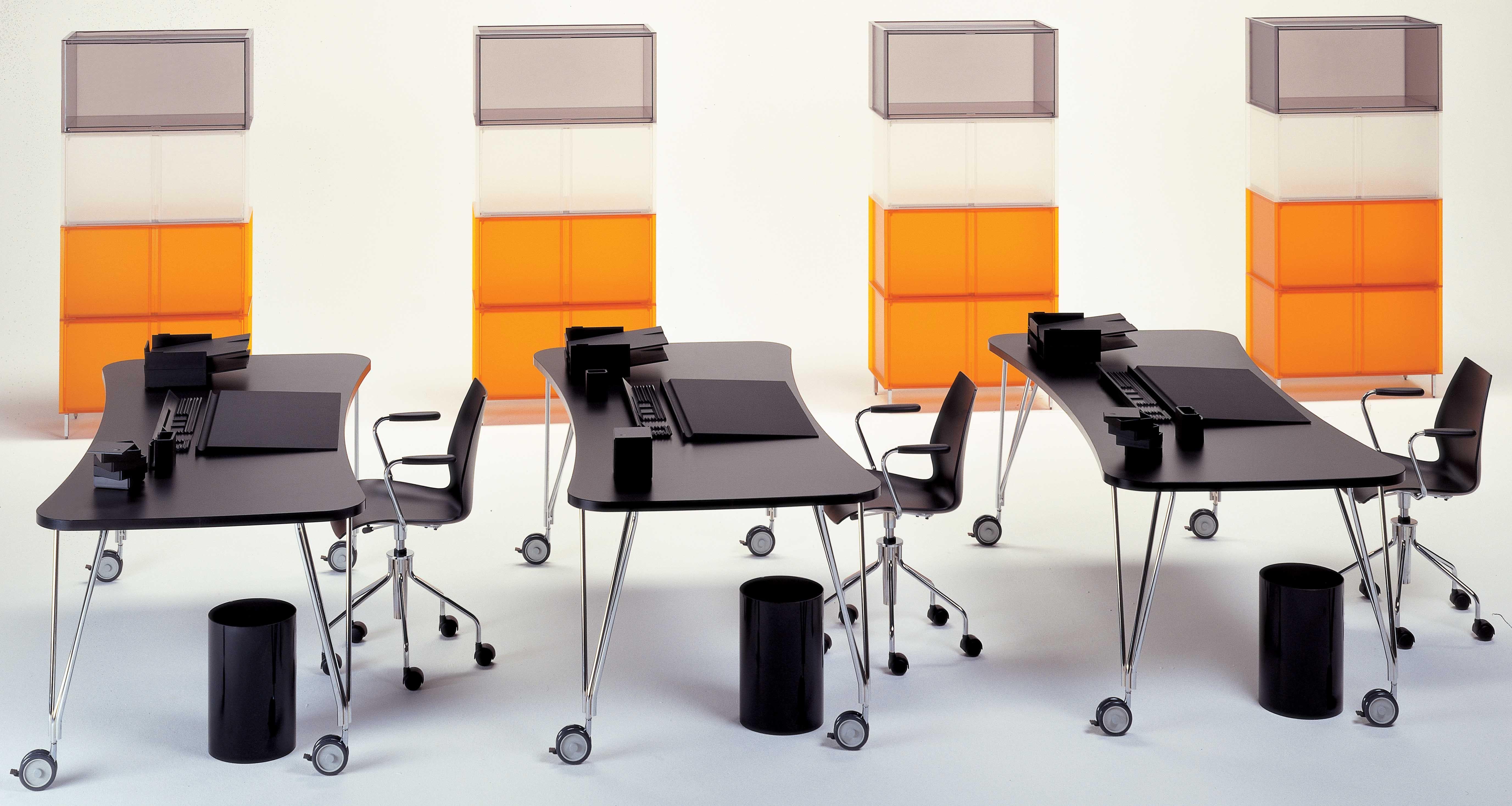 Con su diseño sencillo y estilizado, esta pieza histórica es de la colección Kartell la papelera. Esta versión imperecedera es práctica, multifuncional y atemporal, y está disponible en versión transparente u opaca.

Dimensiones: Altura 15 pulg.,