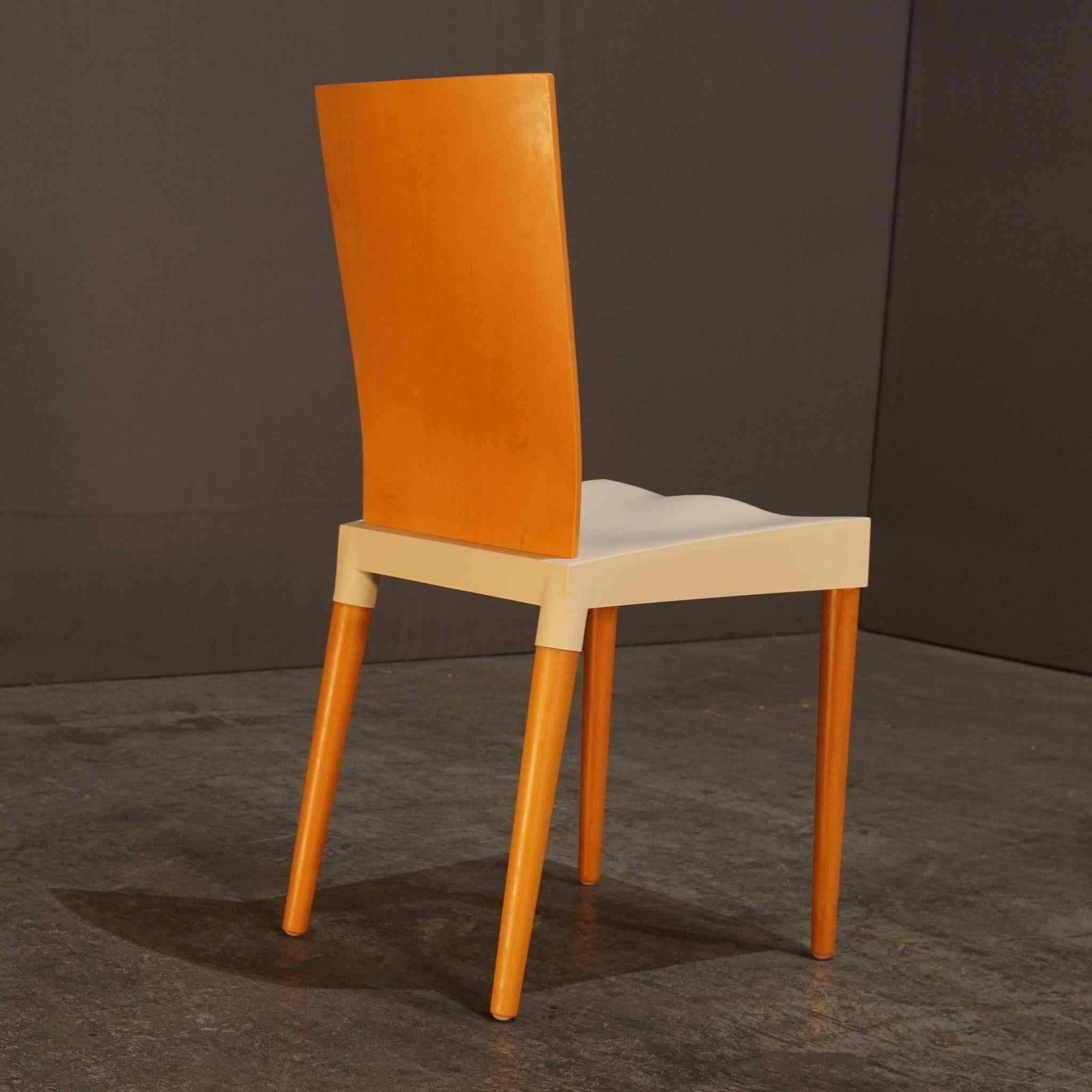 Modern Kartell White Miss Trip Dining Chair by Philippe Starck