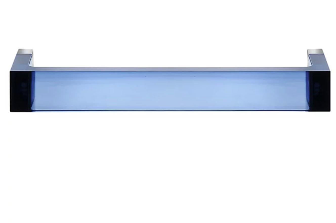 The Kartell Rail Towel Rail is able to accommodate any contemporary bathroom with its simple form and array of transparent colors and sizes. Made out of lightweight yet solid PMMA plastic, Rail mounts easily to the wall to hold and complement your