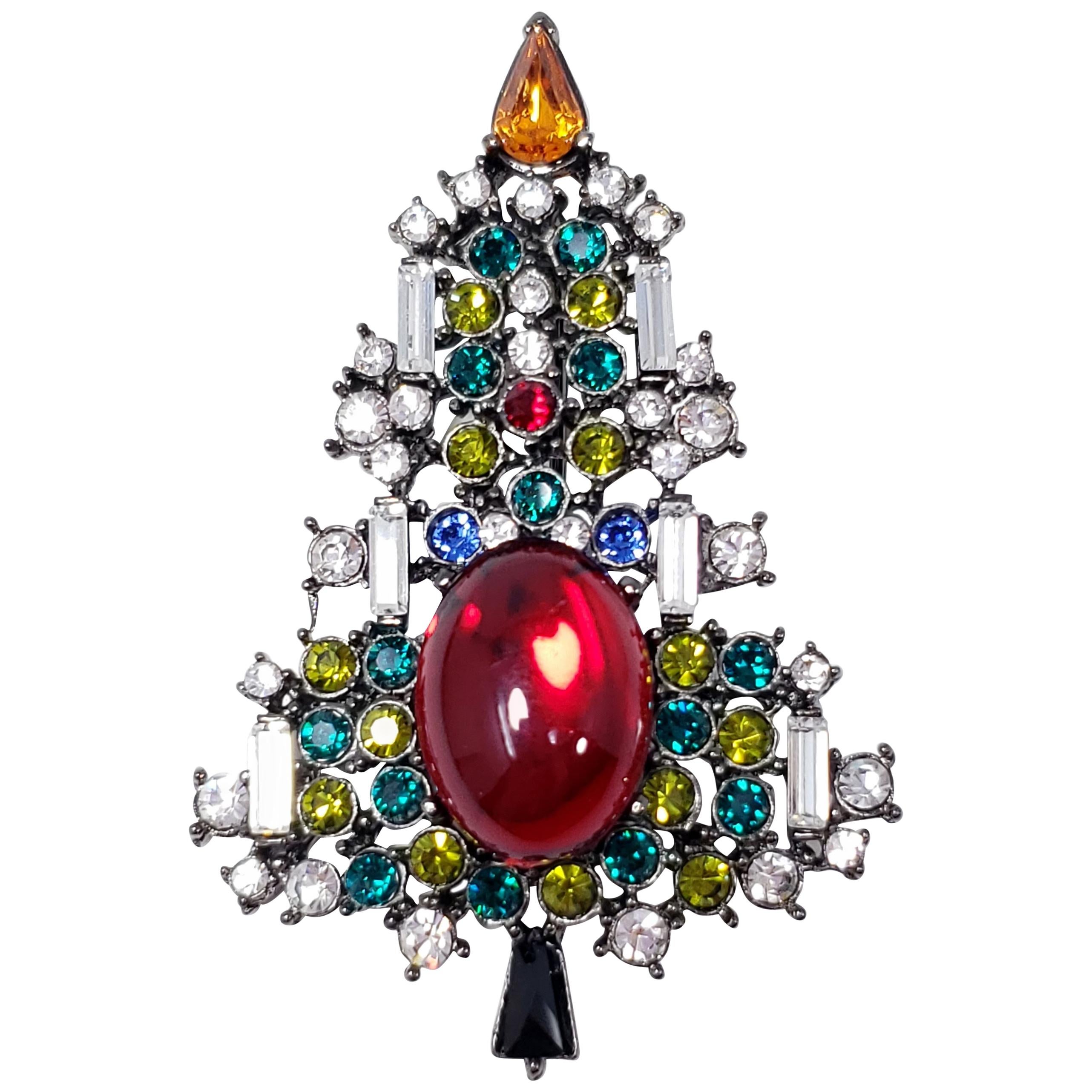 Karu Arke Inc Art Deco Jeweled Christmas Tree 1960s