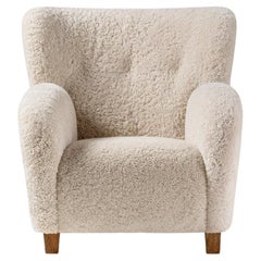 Chaise longue Karu en peau de mouton par Dagmar