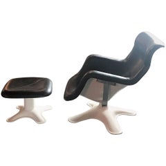 Karuselli Lounge Chair and Ottoman by Yrjö Kukkapuro for Haimi