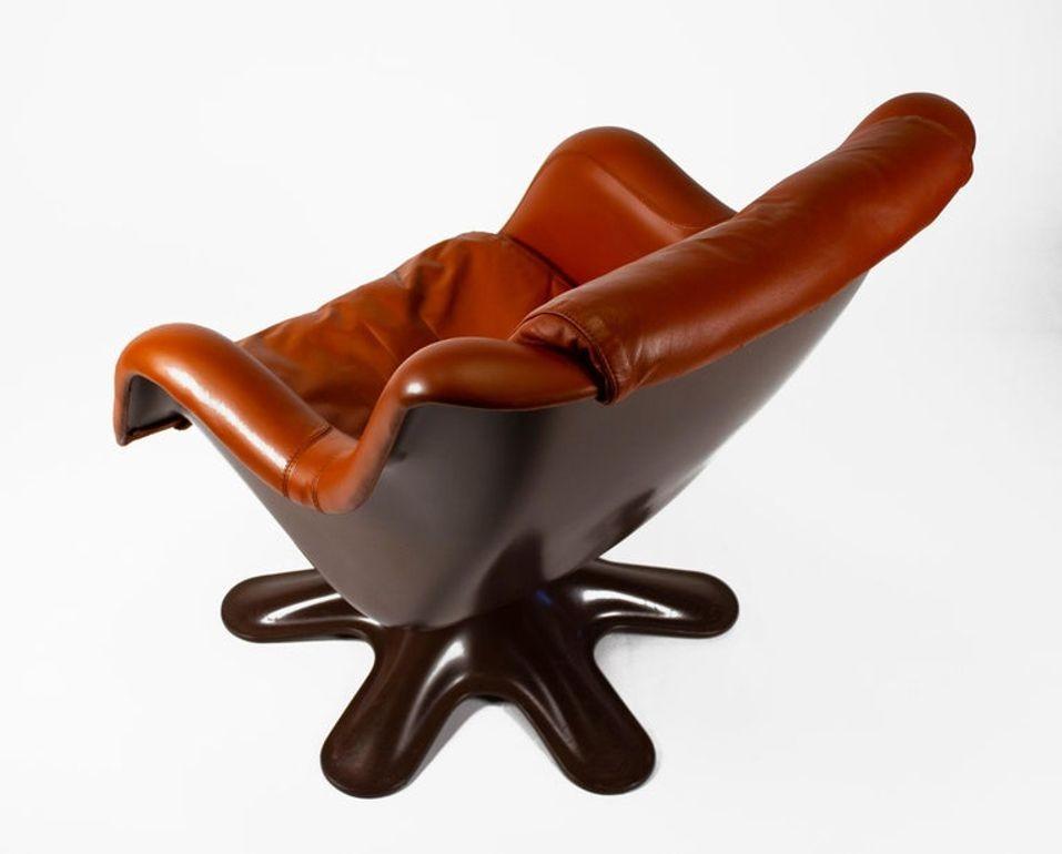 Karuselli Tilt & Swivel Lounge Chair by Yrjo Kukkapuro for Haimi Finland 1960s In Good Condition For Sale In Dallas, TX