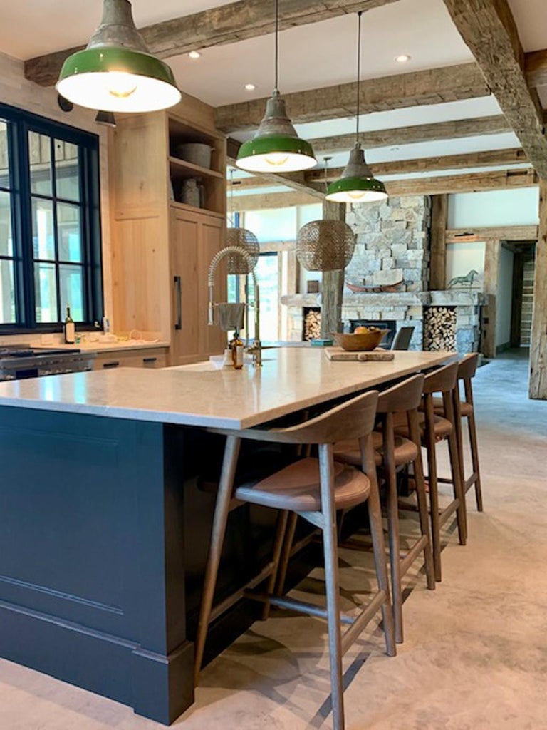 Karve Counter Stool, Bespoke Counter Stool in Solid Oak and Leather For