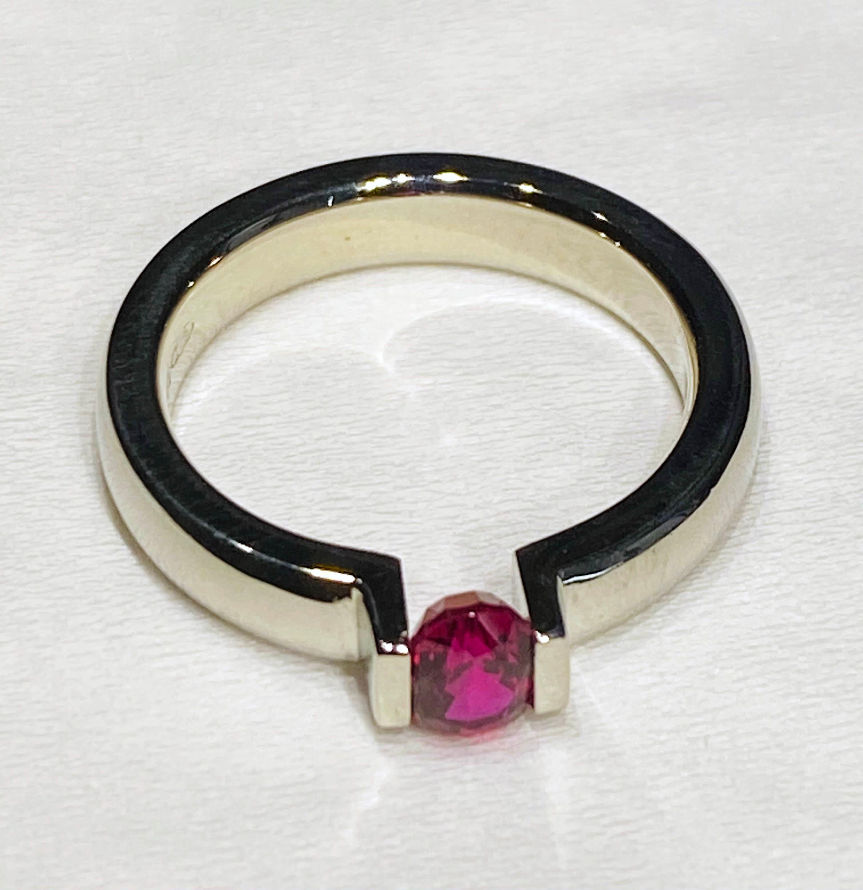 ruby solitaire ring