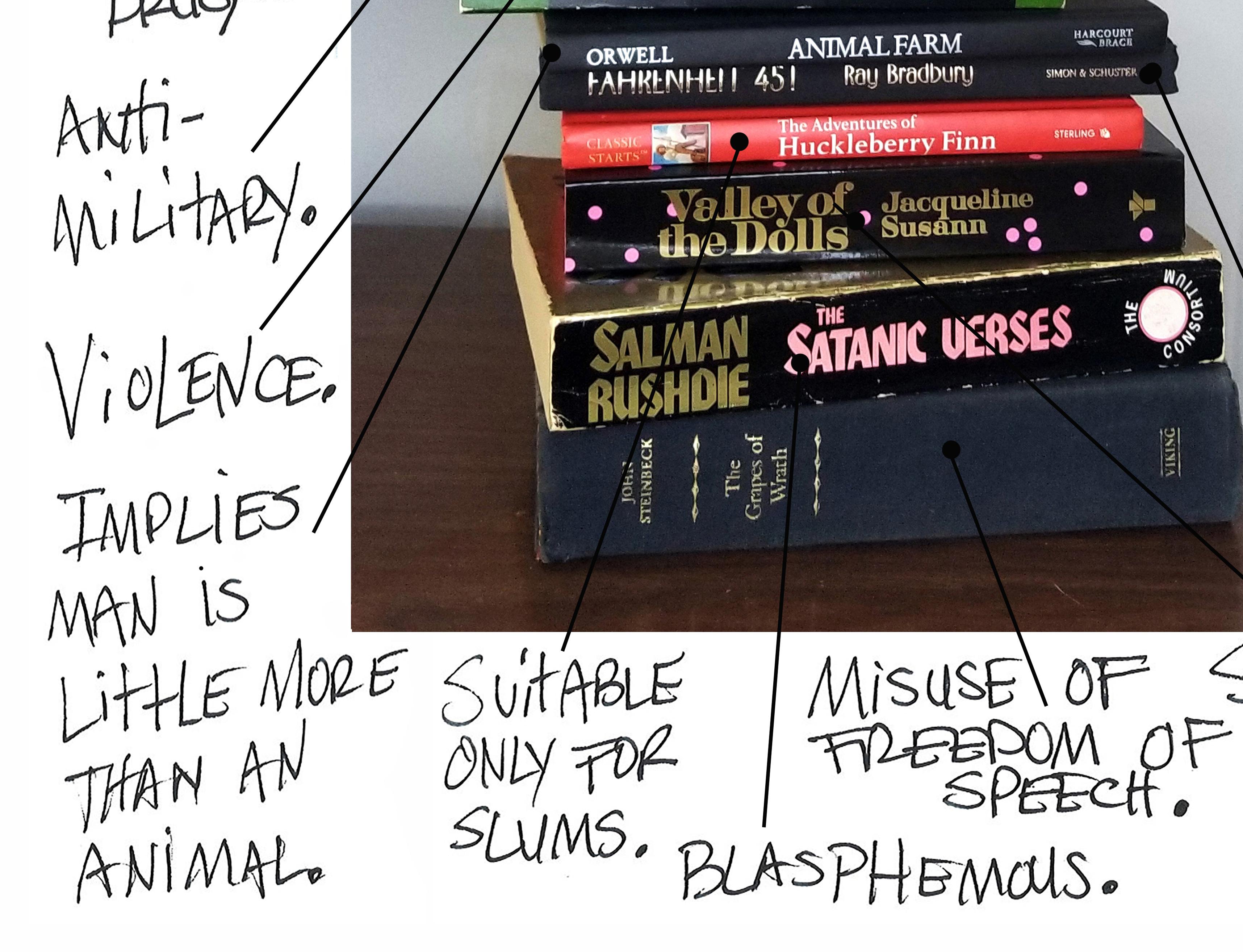 Serie de libros prohibidos. Una obra de arte para 