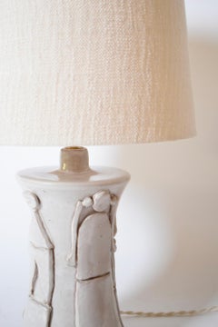 „Kasaï“ Avignon, cremefarbene Keramiklampe, 32 cm, Barracuda Edition.