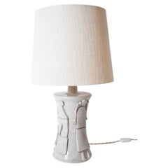 „Kasaï“ Avignon, cremefarbene Keramiklampe, 32 cm, Barracuda Edition.