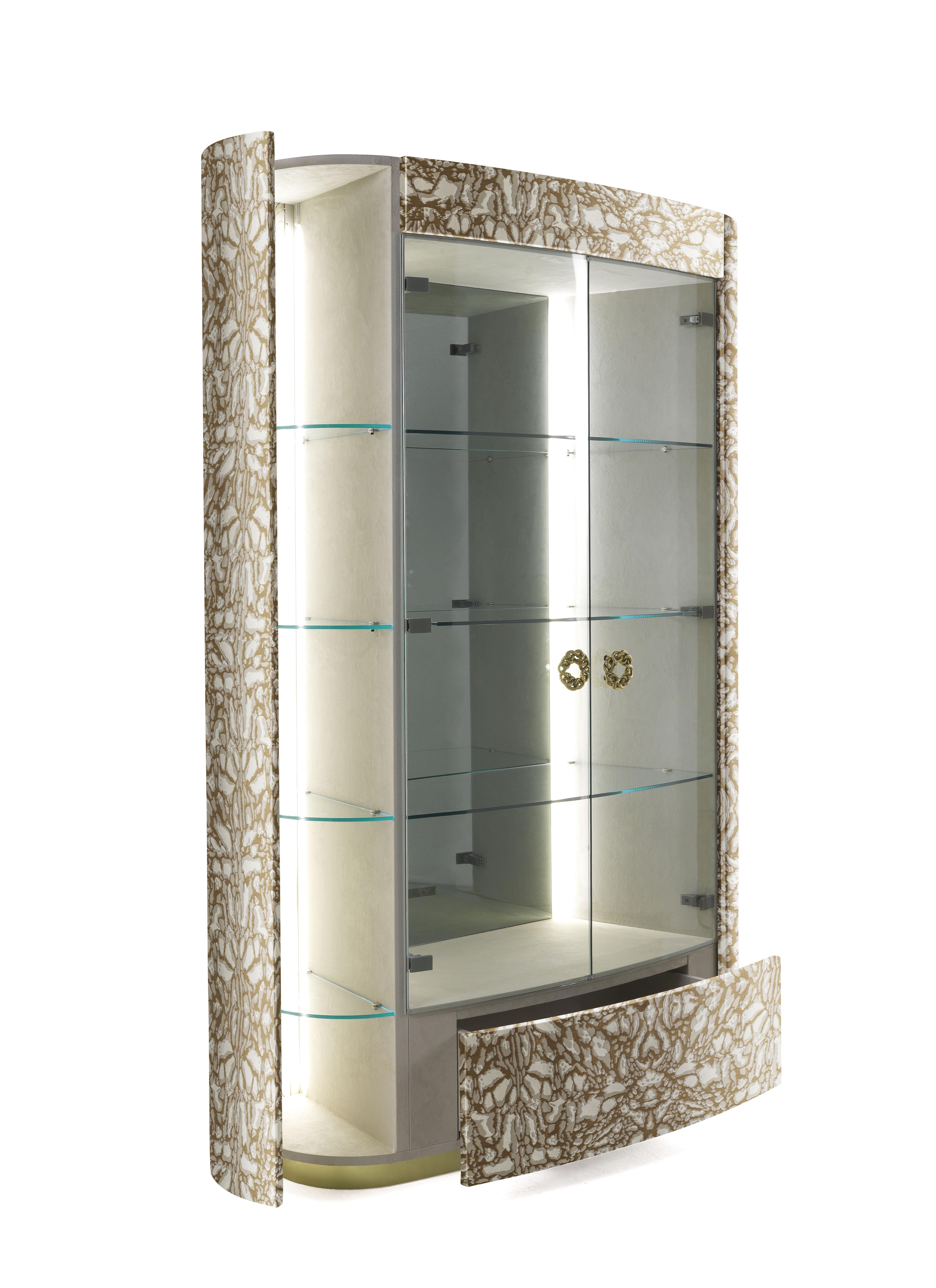 Italian 21st Century Kasai Cabinet in Fabric by Roberto Cavalli Home Interiors For Sale